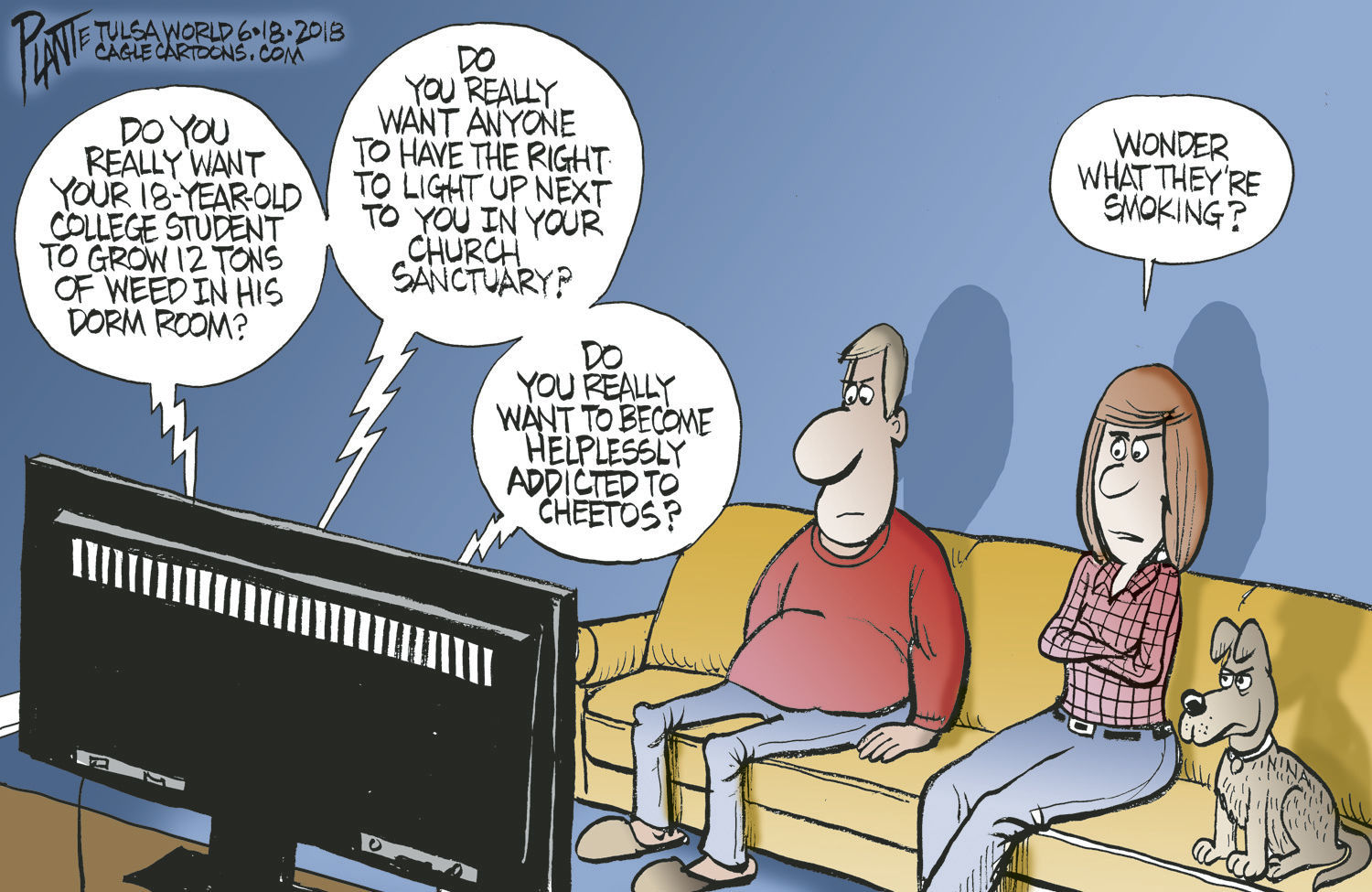 Bruce Plante Cartoon: Anti-SQ 788 commercials